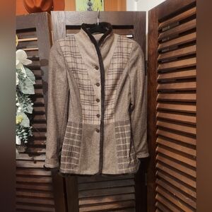 Rena Lange Brown Plaid Women's Blazer